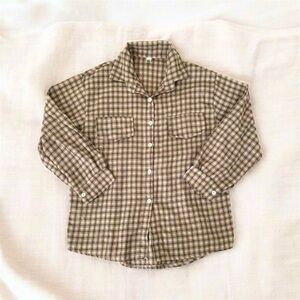 YESSTYLE® WOMEN'S PLAID BUTTON-DOWN SHIRT.